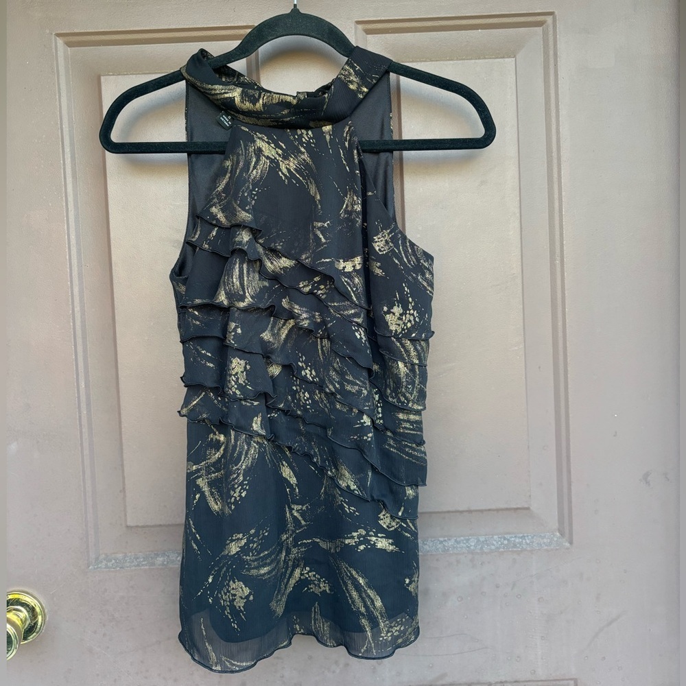 Bwear Black and Gold Patterned Top